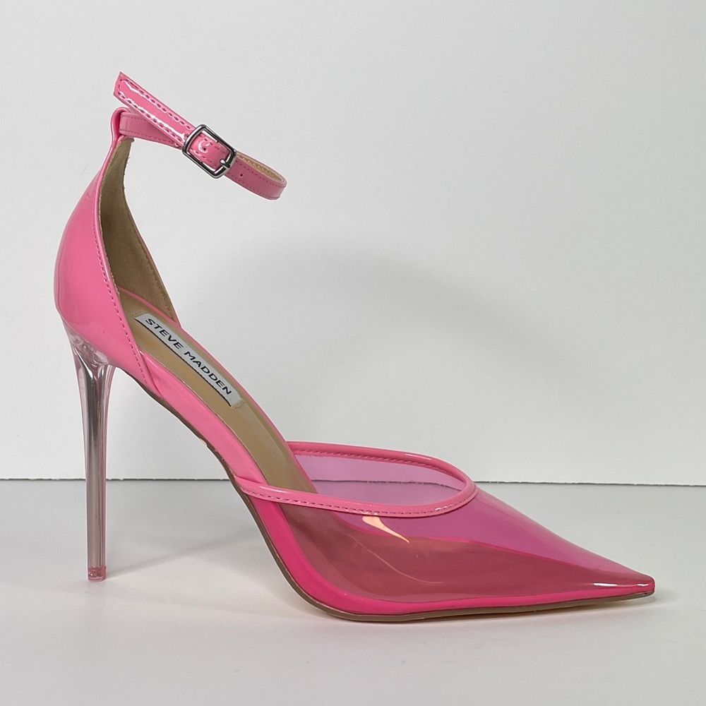 Steve Madden Opar Pink Clear Pumps Translucent Size 7.5